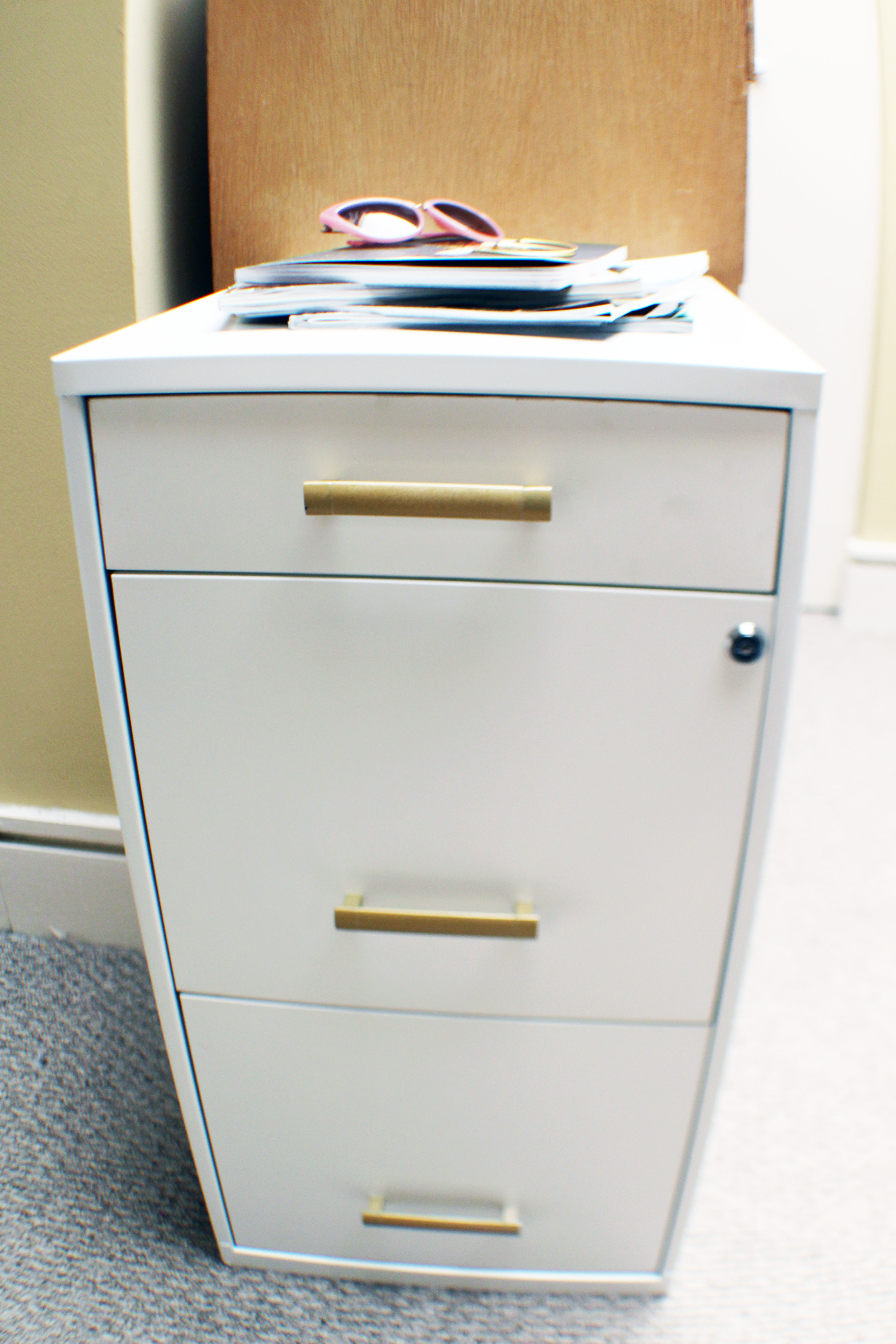 White And Gold File Cabinet Sweet Sauce Blog